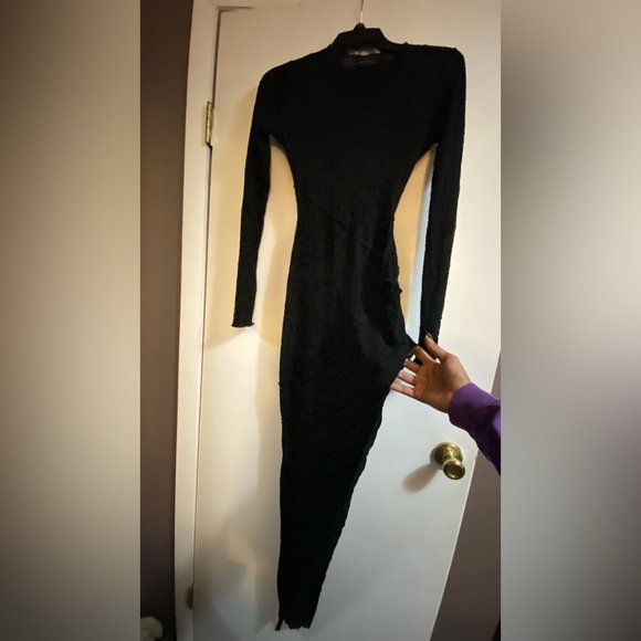 Naked Wardrobe High Life Mesh Dress with Slit - Picture 4 of 4